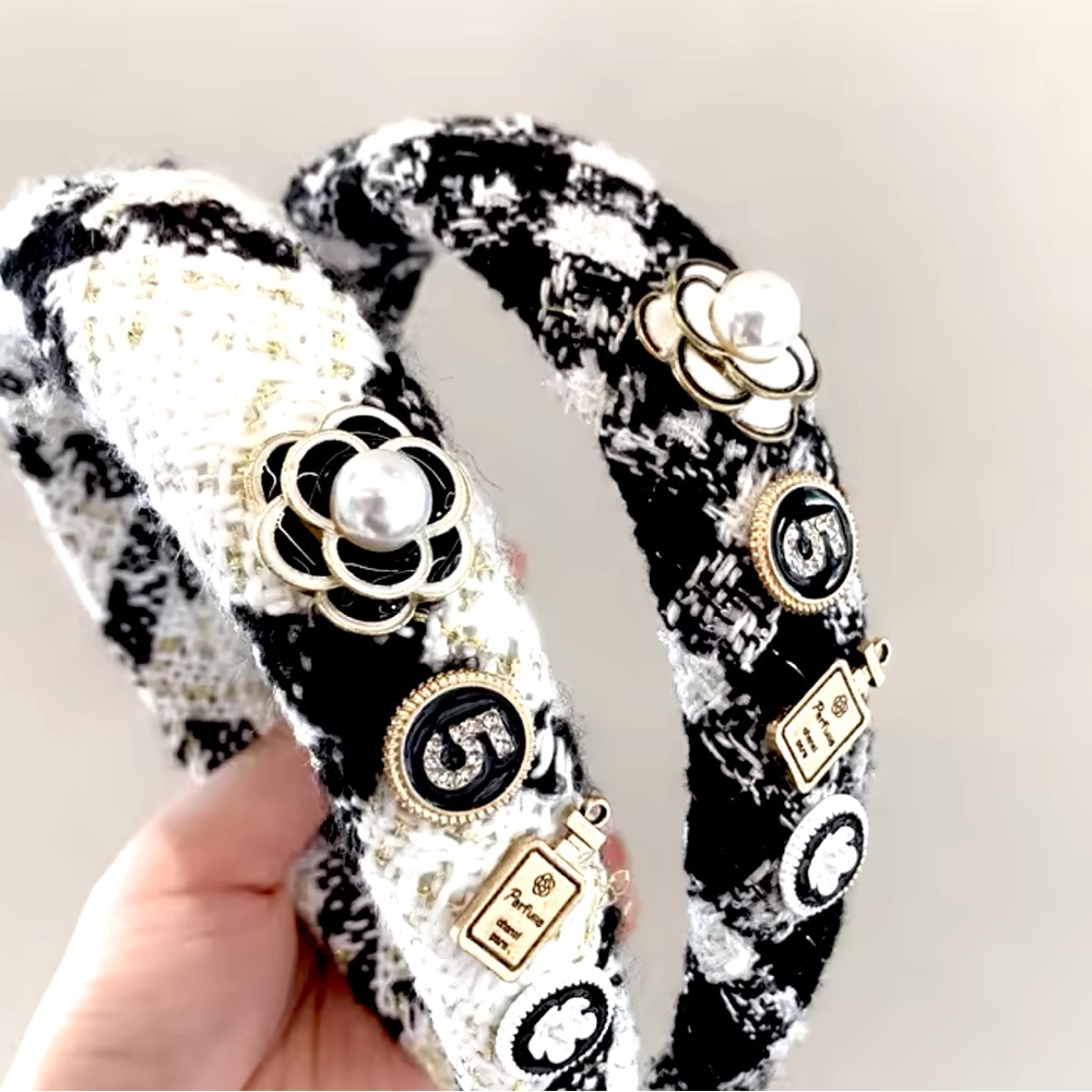 Bougie Tweed Headbands - Picture 1 of 6